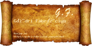 Gödri Fabrícius névjegykártya